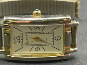 Sharp Women's Two Toned Stretch Band Analog Quartz Tank Watch 366472